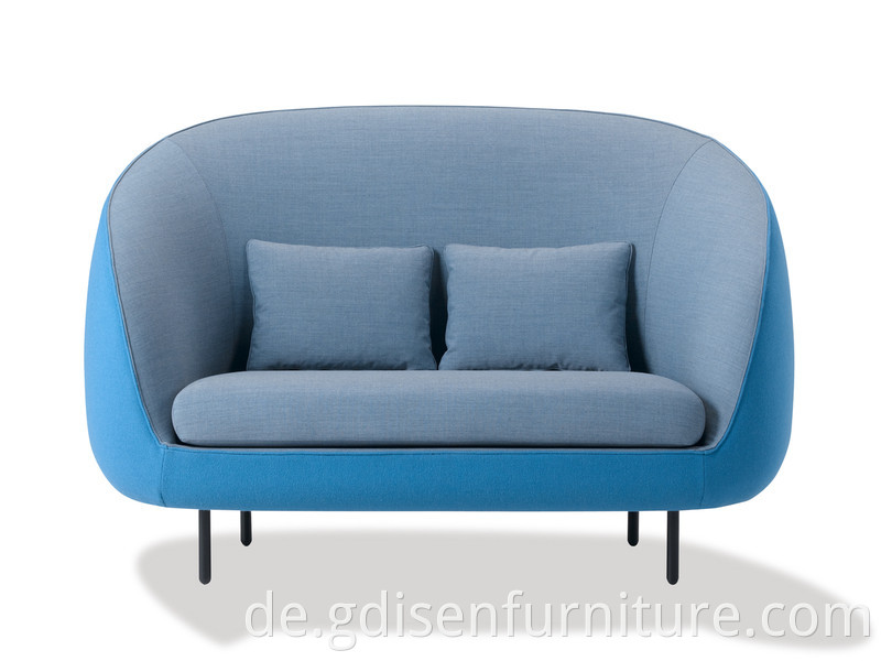 Modernes Design Holzrahmen und puderbeschichtete Bein Haiku 2-Sitzer-Sofa Wohnzimmersofas für Wohnzimmermöbel